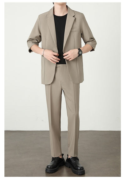 Blazer Casual de Seda de Hielo para Hombre - Ligero y Fresco para Verano - Image 9