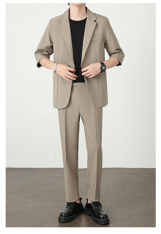 Blazer Casual de Seda de Hielo para Hombre - Ligero y Fresco para Verano - Image 9