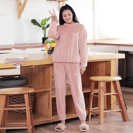 Pijama Cálido de Franela Japonesa para Otoño e Invierno - Image 15