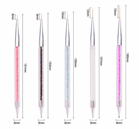 Set de 5 Pinceles para Nail Art - Diseño, Delineado y Decoración de Uñas - Image 6