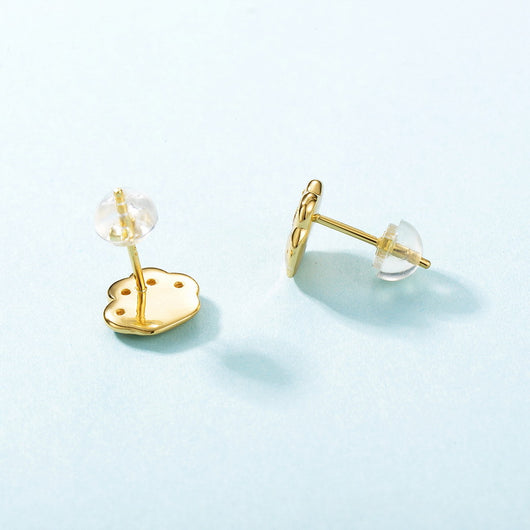 Aretes de Garra de Gato con Circón en Oro Amarillo 9K para Mujer - Image 10