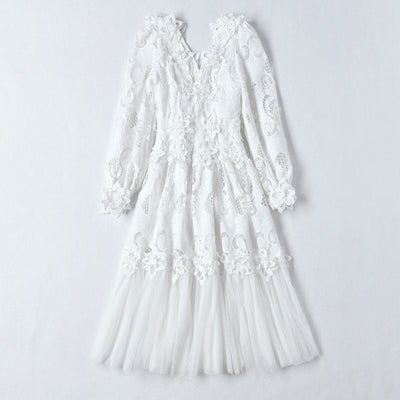 Vestido Hueco Bordado Cintura Esbelta para Mujer - Image 2