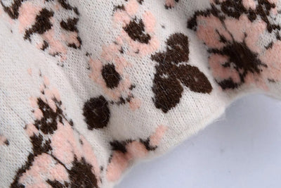 Suéter Tejido Slim con Jacquard Floral para Mujer - Image 3