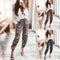 Calça Feminina Casual com Estampa de Leopardo e Cós Elástico