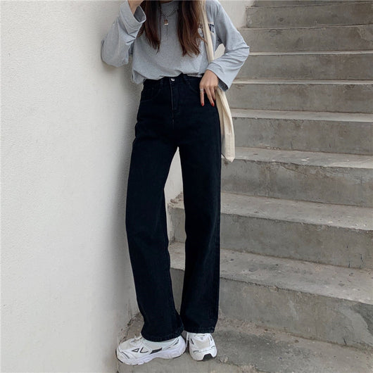 Jeans Retro de Cintura Alta y Pierna Ancha para Mujer - Image 6