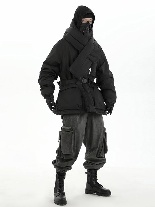 Chaqueta de Algodón con Capucha y Cuello Alto para Hombre - Invierno - Image 7