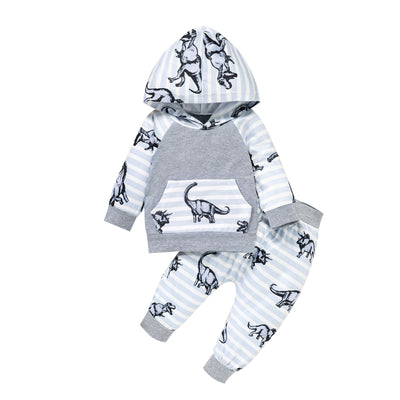 Conjunto de Pijama Infantil con Estampado de Dinosaurios y Capucha - Image 15
