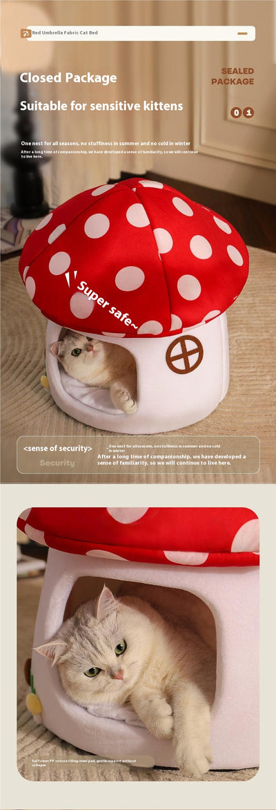 Cama Semiencerrada para Gatos Cuatro Estaciones - Diseño Acogedor - Image 8