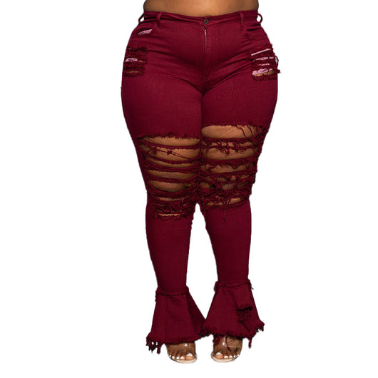 Pantalones Vaqueros Rotos Talla Grande Estilo Urbano para Mujer - Image 13