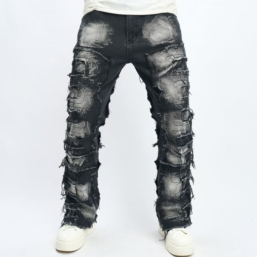 Jeans Hip-Hop Urbanos de Corte Alto para Hombre - Image 3
