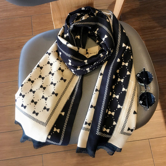 Chaleco Doble Cara con Moño - Pashmina Artificial Oversize - Image 16