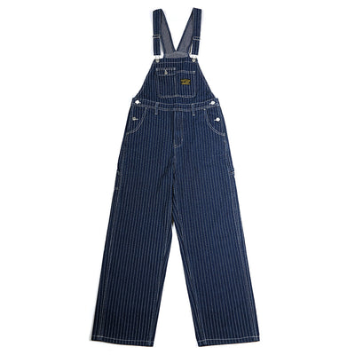 Pantalón Peto Vaquero Vintage a Rayas para Hombre - Estilo Cowboy Clásico - Image 2