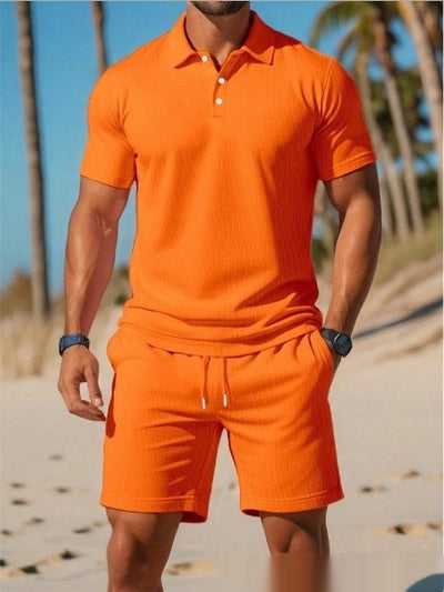 Conjunto Playero Hombre Mesh Respirable - Camisa y Shorts Deportivos Verano - Image 17
