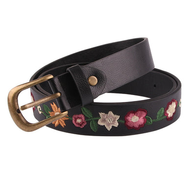 Cinturón Vintage para Mujer con Bordado Floral - Image 5