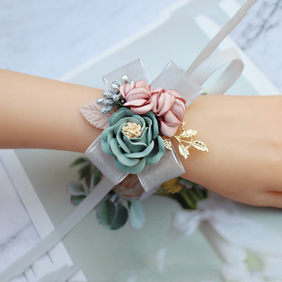 Muñequera Floral Nupcial Coreana para Novia