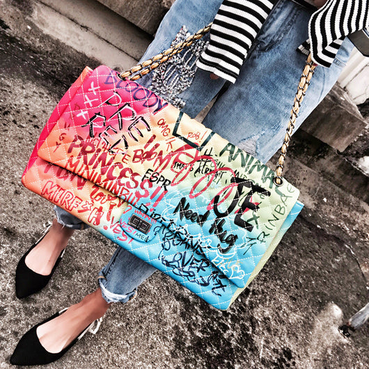 Bolso Mensajero para Mujer con Cadena Rombo - Image 5