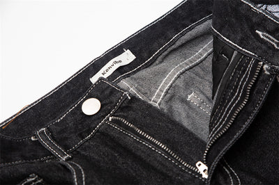 Jeans Negros con Bordado de Calavera para Hombre - Image 12