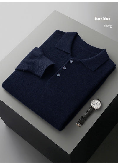 Suéter Polo de Lana para Hombre - Comodidad Casual Premium - Image 27