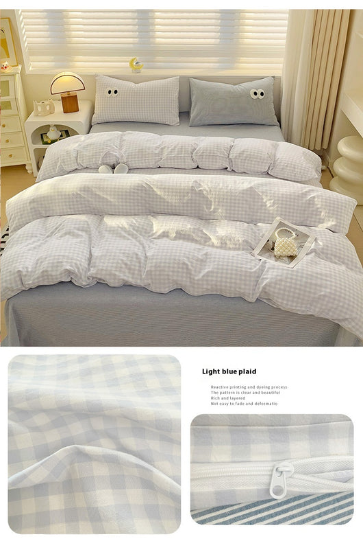Juego de Cama Ojos Grandes - Funda Nórdica 4 Piezas Efecto Satinado - Image 30