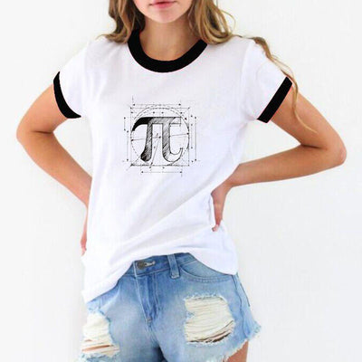 Playera Blanca Estampada de Manga Corta para Mujer - Image 2