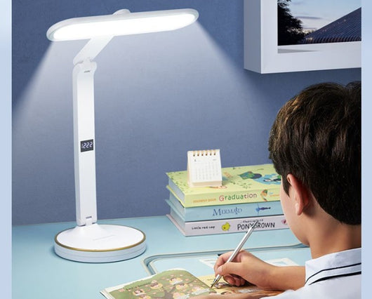 Lámpara de Escritorio Inteligente con Reloj, Carga Inalámbrica y Protección Visual - Image 10