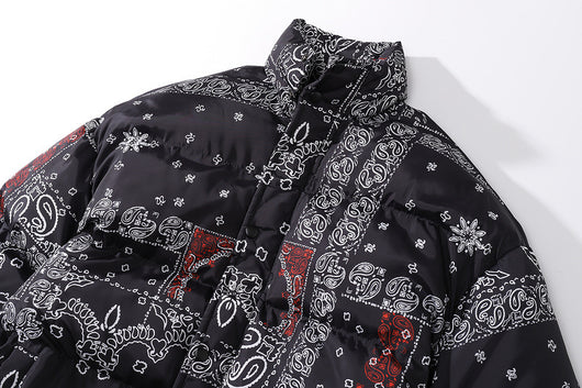 Abrigo Grueso Hip-hop de Algodón Flor de Anacardo para Hombre - Image 11