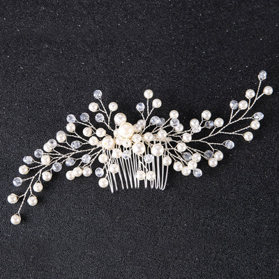 Peineta de Cristal Blanco Perla para Eventos - Image 15