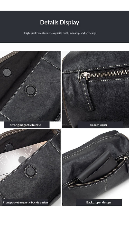 Bolsa Crossbody de Cuero Curtido al Vegetal para Hombre - Estilo Vintage - Image 21