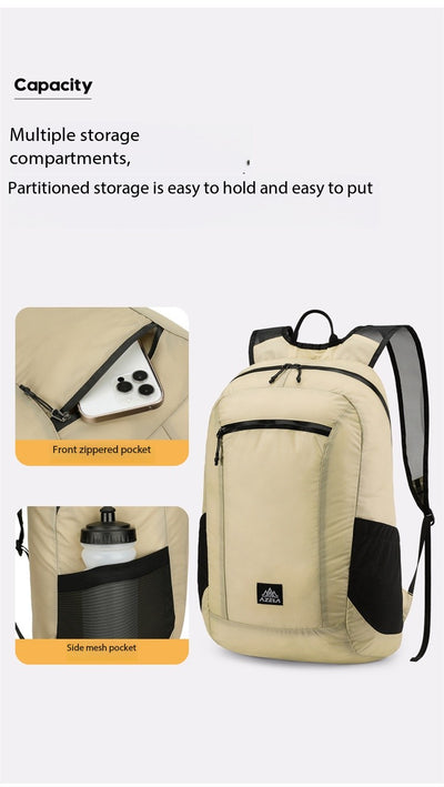 Mochila de Senderismo Ligera AZELA, Blanca para Viajes al Aire Libre con Múltiples Bolsillos y Correas Transpirables - Image 23