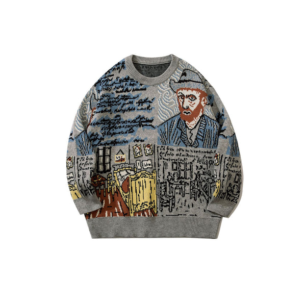 Suéter Holgado con Estampado Graffiti - Comodidad Casual - Image 3