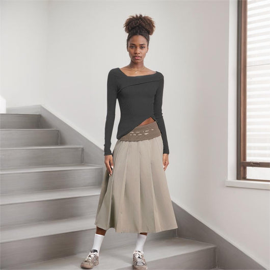 Blusa Manga Larga Mujer Otoño Invierno Ajustada Elegante Estilo Coreano - Image 3