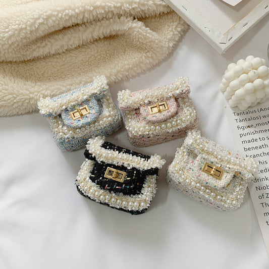 Bolso Crossbody Infantil con Cadena Diamantada