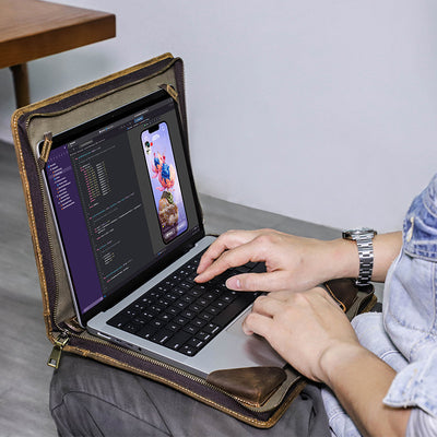 Maletín Ejecutivo de Cuero Genuino para Laptop 14.2 Pulgadas - Image 2