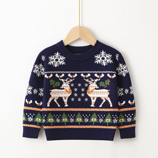Suéter Navideño Infantil con Reno - Pullover de Invierno para Niñas - Image 2