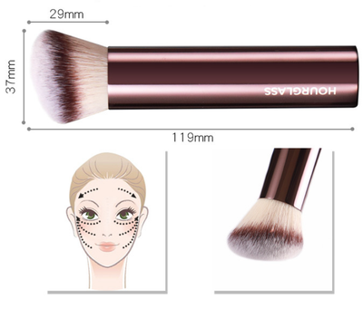 Brocha de Base Inclinada de Cabeza Plana para Maquillaje Profesional - Image 10