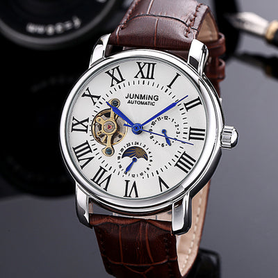 Reloj Automático para Hombre con Números Romanos y Resistencia al Agua
