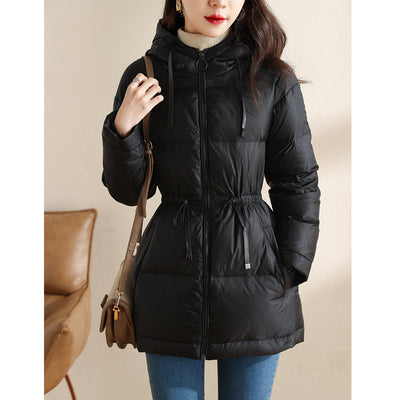 Chaqueta Acolchada Brillante con Capucha para Mujer - Corte Midi Cálido - Image 5