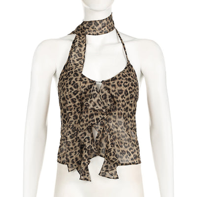 Top Halter Estampado Leopardo para Mujer - Image 12