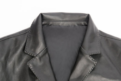 Chaqueta de Cuero Lavado Estilo Casual - Image 13