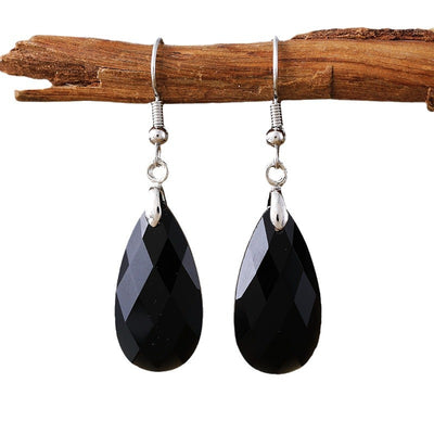 Aretes de Piedra Natural Diseñador Gota de Agua Lujo Minimalista - Image 12