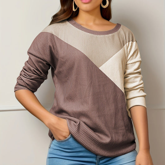 Camiseta Suelta Estampada Tricolor para Mujer - Casual y Cómoda