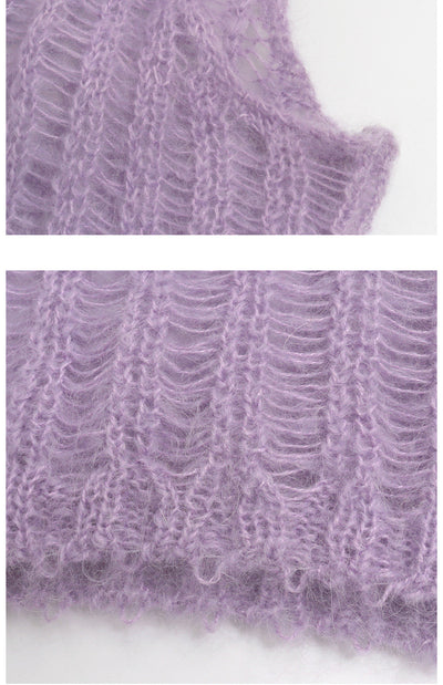 Suéter Hueco de Cuello Redondo para Mujer - Diseño Moderno - Image 7