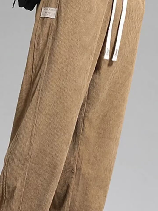 Pantalones Casuales Hombre Otoño Invierno - Corte Recto Pierna Ancha Moda Urbana - Image 12