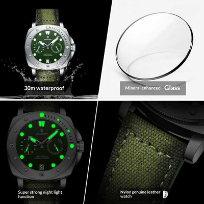 Reloj de Cuarzo Multifuncional Impermeable para Hombre con Esfera Luminosa - Image 7