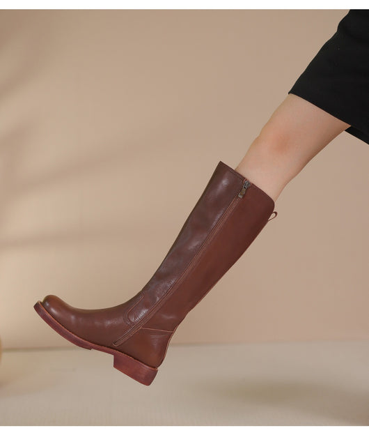Botas Largas de Cuero Genuino Estilo Británico Retro - Image 20