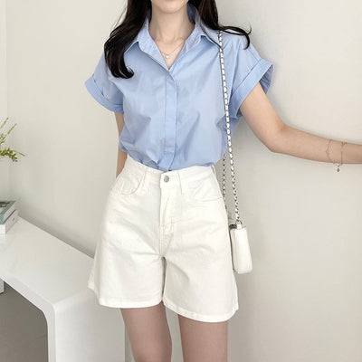 Blusa Casual con Cuello Solapa y Diseño de Gancho Oculto - Image 28