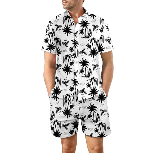 Conjunto Playero Hombre Camisa y Shorts con Estampado 3D Digital Hawaiano - Image 8