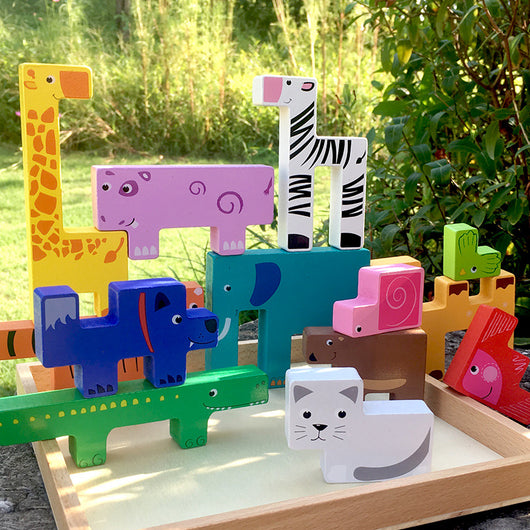 Bloques de Construcción de Animales en Madera - Puzzle Educativo Infantil - Image 10