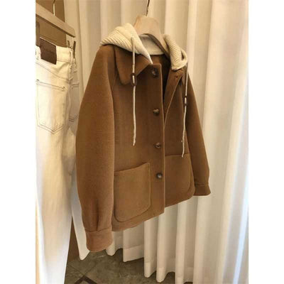 Abrigo de Lana Acolchado con Capucha - Diseño Patchwork Exclusivo para Otoño e Invierno - Image 11