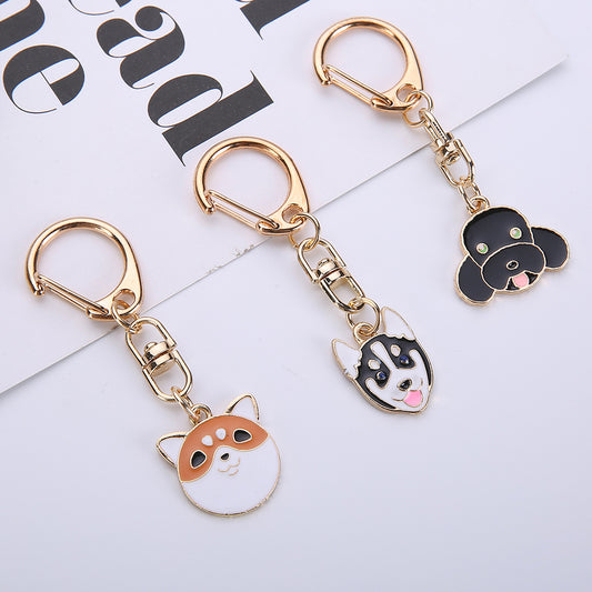 Llavero Adorable Gato de la Suerte y Perrito Kawaii